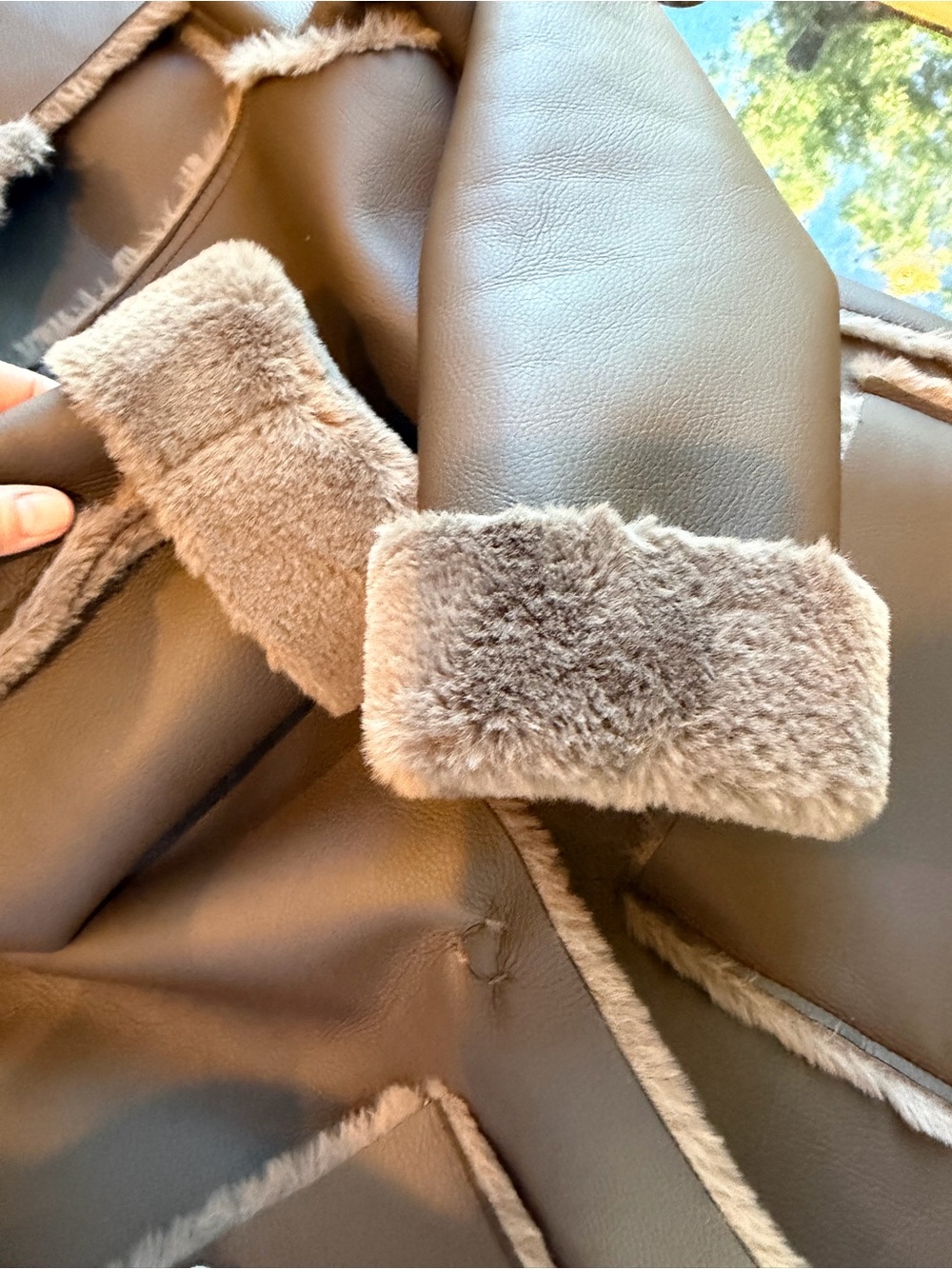 NWOT Anthropologie MAEVE Kerry Reversible Faux Fur/Shearling Long Coat. SZ S. - Picture 10 of 10